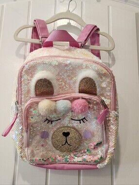 Sparkly Sequin Llama Preschool Backpack